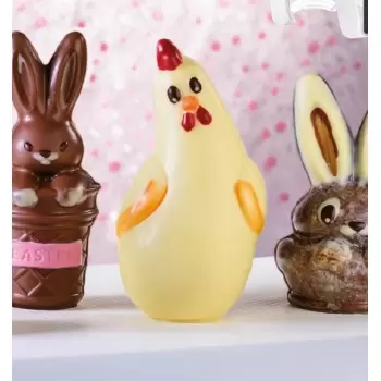Thermoformed Easter Chicken Chocolate Mold - 70x70x130 mm - 110 gr