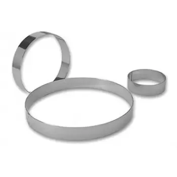 Matfer Bourgeat 371408 Mousse Ring Ø 8'' - 1 3/4'' High (45mm) Mousse Rings - 1 3/4''' - 2'' High (45mm- 50mm)