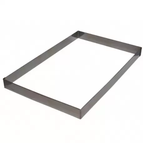 Pastry Chef's Boutique 07236 Full Size Pastry Frame Sheet Pan Extender - 370 x 570 mm x 60 mm Genoise and Full Sheet Frame