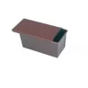 Pastry Chef's Boutique 10074 Non-Stick Steel Bread Mold With Lid 11.6”x 4 1/4”x 4 1/4'' Bread Molds