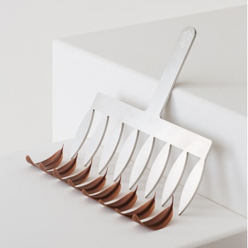 Frank Haasnoot M1115S Stainless Steel Leaf Comb - Small Leaves - 60 mm Chocolate Dipping Forks