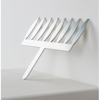 Frank Haasnoot M1115L Stainless Steel Leaf Comb - Large Leaves - 80mm Chocolate Dipping Forks