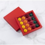 Matte Red Closed Frame with Clear Plastic Insert Chocolate Candy Boxes - Holds 16 Chocolates - Pack of 40