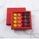 Pastry Chef's Boutique TREN16RD Matte Red Closed Frame with Clear Plastic Insert Chocolate Candy Boxes - Holds 16 Chocolates ...