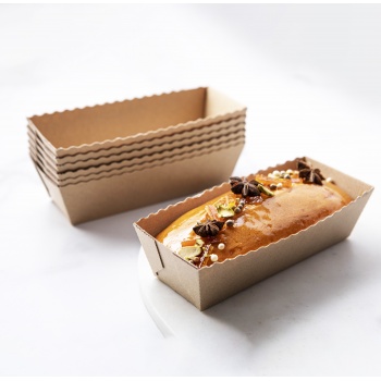 Novacart 169898 Kraft Heavy Cardboard Voyage Cake Loaf Pans - 185 x 80 x 50 mm - 500ml - Pack of 30 Cake and Loaf Paper Pans