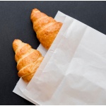 White Greaseproof Croissants Viennoiseries Bags - 170 (35+35 Indents) x300mm - Pack of 1000