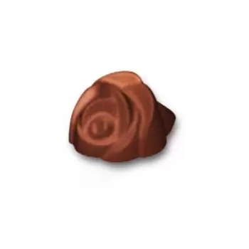 Polycarbonate Rose Flower Chocolate Mold - 34 x 30 x 20 mm - 4 x 6 - 275 x 175 mm - 11gr.