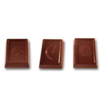 Cabrellon 10574 Polycarbonate Chocolate Mold - Snack Bars Mold - 58 x 42 x12 mm - 4x3 - 275x175 mm - gr. 30 ca. Bars & Napoli...