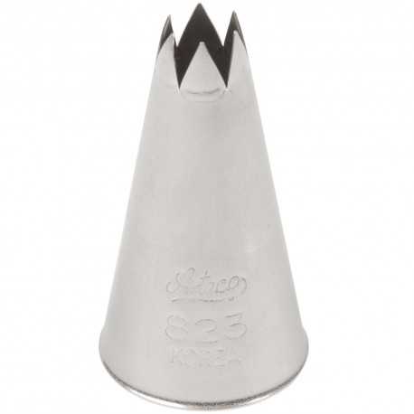 Ateco 823 Ateco 823 - Open Star Pastry Tip .31'' Opening Diameter- Stainless Steel Open Star Pastry Tips