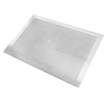 Pastry Chef's Boutique 11655 Flat with no edge Perforated Aluminum baking tray - 30 cm x 40 cm Sheet Pans & Extenders