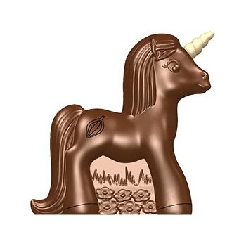 Cabrellon 17623 Chocolate Pony Unicorn Polycarbonate Mold - 110x109.8mm - DX + SX - 275x175x24 Themed Molds