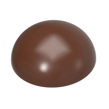 Chocolate World CW1978 Polycarbonate Dome Chocolate Mold - Ø100 mm - 100 x 100 x 43.5 mm - 276gr - 1x2 Cavity - 275x135x24mm ...