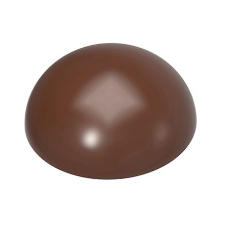 Chocolate World CW1978 Polycarbonate Dome Chocolate Mold - Ø100 mm - 100 x 100 x 43.5 mm - 276gr - 1x2 Cavity - 275x135x24mm ...