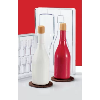 Polycarbonate Champagne BOTTLE Chocolate Mold - 65.4x220 mm - 120gr - 2 Cavity