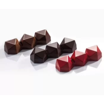 Martellato MA1924 Polycarbonate Modern Bon Snack Bar Chocolate Mold - 86.6x31.6x18mm - 34.5gr - 8pcs Bars & Napolitains Molds