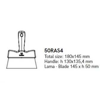 Martellato 50RAS4 Martellato Small Chocolate Scraper - 180x145mm Chocolate Scrapers and Shavers