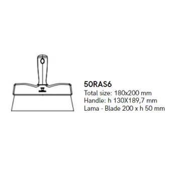 Martellato 50RAS6 Martellato Large Chocolate Scraper - 180x200mm Chocolate Scrapers and Shavers