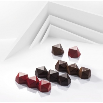 Martellato MA1924 Polycarbonate Modern Bon Snack Bar Chocolate Mold - 86.6x31.6x18mm - 34.5gr - 8pcs Bars, Tablet & Napolitai...