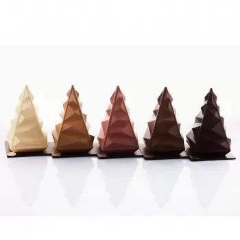 Pavoni KT194 Pavoni Thermoformed Mold - ROCKY TREE - Christmas Trees Ø 125 x 125 x h 195 mm - 2 sets Holidays Molds