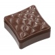 Chocolate World CW1993 Polycarbonate Bonbonniere Chesterfield Chocolate Mold - 117 x 117 x 59 mm - 695gr - 1x2 Cavity - Doubl...