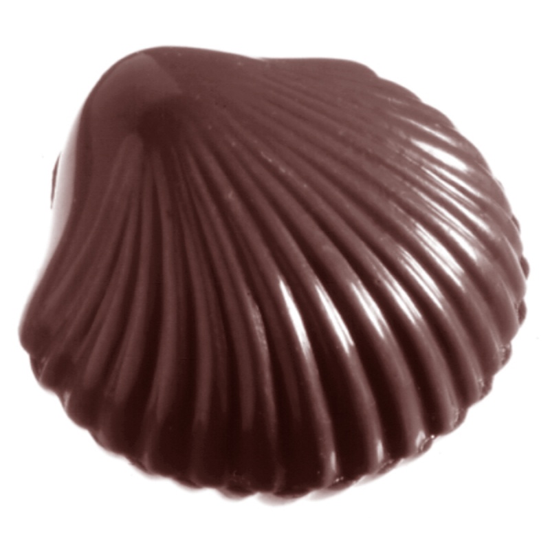 Chocolate World CW1210 Polycarbonate Scallop Shell Chocolate Mold
