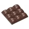 Chocolate World CW1898 Polycarbonate Square Sphere Tablet by Alexandre Bourdeaux Chocolate Mold - 79.5 x 79.5 x 13.4 mm - 77....
