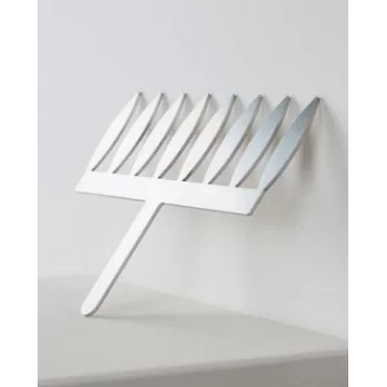 Frank Haasnoot 20FH01S Stainless Steel Small Leaf Comb by Frank Haasnoot - 60mm - makes 8 Ruler and Pastry Combs