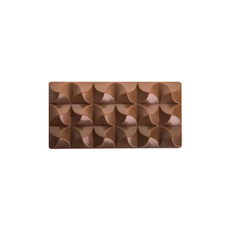 Polycarbonate Chocolate Tablet Bar Mold MOULIN by Vincent Vallée - 154x77x14 - 100g - 3 indents - 275x175