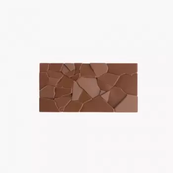 Polycarbonate Chocolate Tablet Bar Mold CRUSH by Fabrizio Fiorani - 155 x 77 x 10 mm - 3 pcs - 100 gr - 275 x 175 x 24 mm