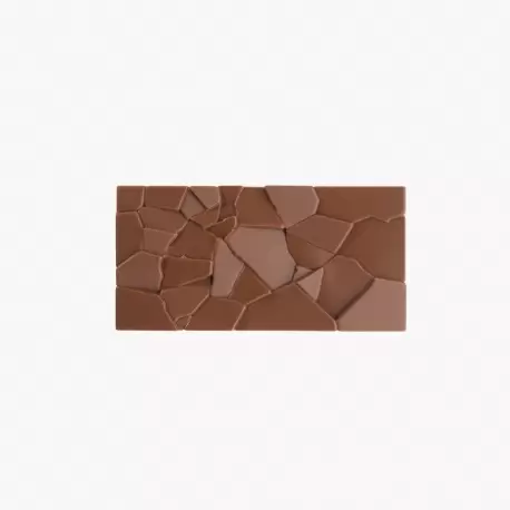 Polycarbonate Chocolate Tablet Bar Mold CRUSH by Fabrizio Fiorani - 155 x 77 x 10 mm - 3 pcs - 100 gr - 275 x 175 x 24 mm
