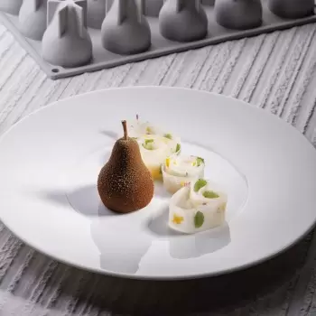 Pavoni KAISER Pear Decoration Silicone Mold - 43x55mm - 46ml - 15imprints