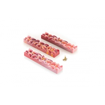 Silikomart 52.909.86.0065 Silikomart Tritan Polycarbonate GOCCIA-B Chocolate Snack Bars Mold by Kirsten Tibballs - 120x25x16m...
