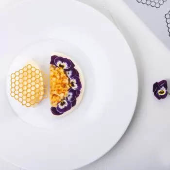 Pavoni HONEYCOMB Decoration Silicone Mold - 67.5x60.5x2mm - 2ml - 8 imprints