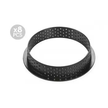 Silikomart 52.306.20.0165 Round Composite Tart Ring - 70mm dia x 20mm H - 8pcs Round Tart Ring