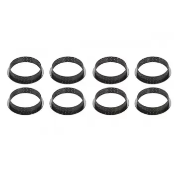 Silikomart 52.306.20.0165 Round Composite Tart Ring - 70mm dia x 20mm H - 8pcs Round Tart Ring