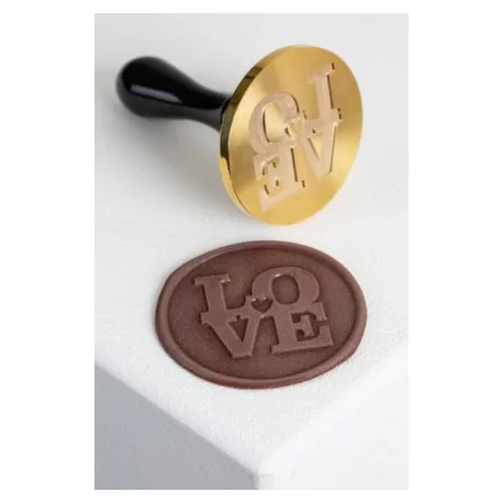 Frank Haasnoot 20FH31L Martellato Large LOVE Stamp Chocolate Decoration Tool by Frank Haasnoot - 6cm Chocolate Stamps