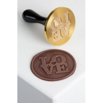 Martellato 20FH31S Martellato Small LOVE Stamp Chocolate Decoration Tool by Frank Haasnoot - 3cm Chocolate Decoration Molds