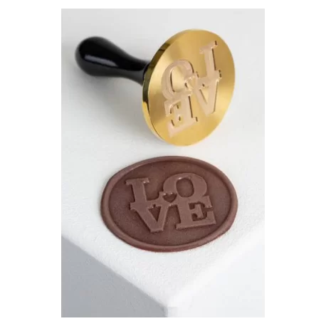 Martellato 20FH31S Martellato Small LOVE Stamp Chocolate Decoration Tool by Frank Haasnoot - 3cm Chocolate Stamps