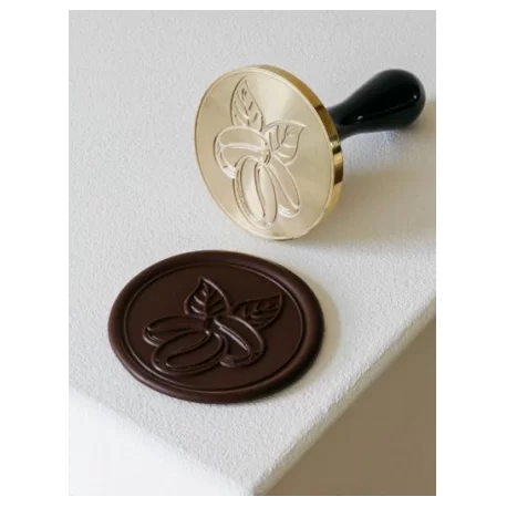 Martellato 20FH34L Martellato Large COFFEE Stamp Chocolate Decoration Tool by Frank Haasnoot - 6cm Chocolate Stamps