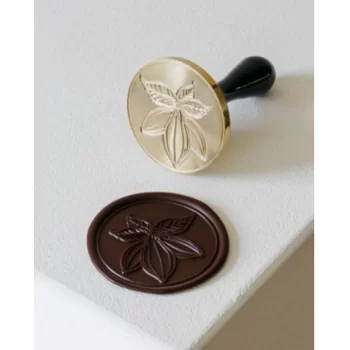 Martellato 20FH32L Martellato Large CACAO Stamp Chocolate Decoration Tool by Frank Haasnoot - 6cm Chocolate Stamps