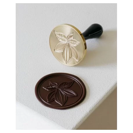 Martellato 20FH32L Martellato Large CACAO Stamp Chocolate Decoration Tool by Frank Haasnoot - 6cm Chocolate Stamps