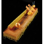 Matfer Bourgeat Stainless Steel Square Long Log Pastry Frame - 22x 2 3/4x 2 3/4