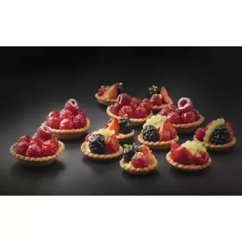 Matfer Bourgeat Exopan® Steel Non-Stick Plain Round Tartlet Mold - Dimensions: 5/13″ x 2″ - Pack of 25