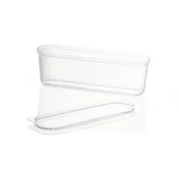 Martellato PMOCL001 Plastic Eclair Ice Cream Gelato Long Oval Cups 137 x 37x41 mmm - 120 ml - Pack of 100 Plastic Mini Cups a...