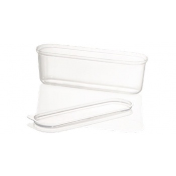 Martellato PMOCL001C Lid for Plastic Eclair Gelato Ice Cream Cups - Pack of 100 Plastic Mini Cups and Bowls