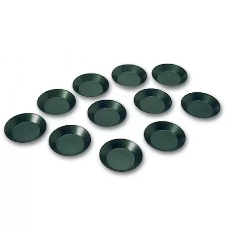 Matfer Bourgeat Exopan® Steel Non-Stick Plain Round Tartlet Mold - Dimensions: 1/2″ x 3 1/2″ -Pack of 12