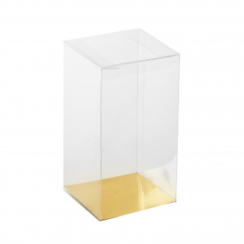Large Clear Plastic Chocolate Tree, Egg Box Packaging with Gold Base - Pack of 20 - 150 x 150 x 250 mm
