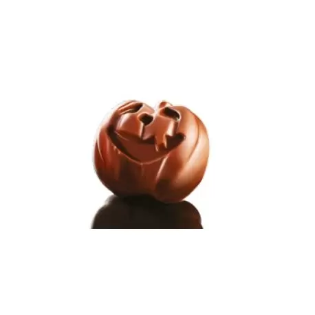 Martellato MA1992 Polycarbonate Halloween Pumpkin Chocolate Mold - Double Mold - 34x31x15mm - 9+9 gr - 12+12 Cavity - 12 Whol...