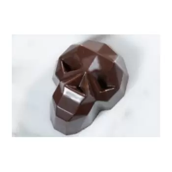 Polycarbonate Halloween Skull Chocolate Mold - 37x28x18 - 10gr - 20 cavity