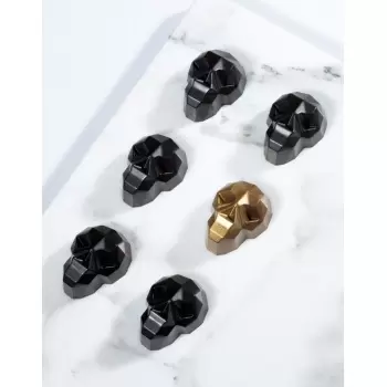 Martellato MA1017 Polycarbonate Halloween Skull Chocolate Mold - 37x28x18 - 10gr - 20 cavity Themed Molds